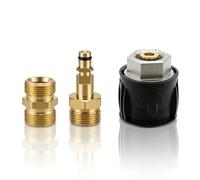 Adaptador Manguito Conexión Rápida M22 14mm para Karcher K2-K7, Juego 3 Piezas, Conversión Pistola Lavadora Alta Presión Hembras/Machos