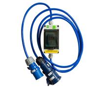 Adaptador para contador digital de energía móvil, calibrado, para camping y caravanas, 16A, con enchufe intermedio, caja de conexión 230V / 16A, CEE 3P, modelo CS230VRM, cable de 10 metros