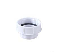 Adaptador para desagüe de fregadero de 1-1/2 a 1-1/4 pulgadas, reductor de plástico PP blanco, conexión sanitaria robusta para lavabo, sifón, fácil montaje, sin herramientas, duradero, resistente al