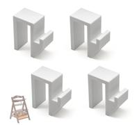 Adaptador para Hauck Alpha Plus y Beta Plus Trona Bebé, Soporte Organizador para IKEA Trofast Caja, Almacenamiento bajo la Silla Infantil para Juguetes y Accesorios Bebé, Instalación sin Taladrar (4x)