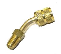 Adaptador R410a de latón 5/16 SAE a 1/4 SAE acoplador rápido giratorio para bomba de vacío de refrigeración HVAC y juego de manómetros