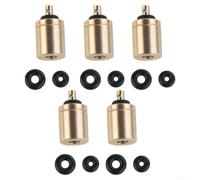 Adaptador Recarga Gas Butano Válvula Lindal Camping 5uds | Transferencia segura gas licuado, válvula Lindal compatible, para latón , ideal camping senderismo