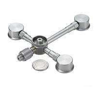 Adaptador Recarga Gas para Senderismo y Aire Libre | 3 entradas cartucho, 2 salidas estufa, cocción extendida, aluminio ligero, estable(black)