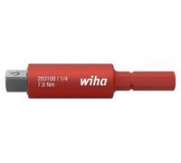 Adaptador slimVario eléctrico de Wiha para llaves de vaso de 1/4 de pulgada, 59 mm