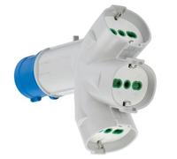 Adaptador triplex de Fanton CEE enchufe 230V a 3P40 IP44 - 73095