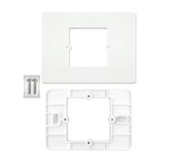 Adaptador universal de caja de placa de 504 a 502, placa de adaptador reductor de 504 a 502 de plástico. Soporte de adaptador de cassette para termostatos u otros (Mod 4 de 504 a 502 Blanco)