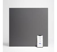 ADAX NEO Compact - Convector de pared con termostato por Wifi - 500W | Bajo consumo | Calefacción eficiente y segura | Radiador eléctrico moderno y elegante | 420mm de altura | IP24C | Gris