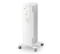 Adax Nova Radiador de Aceite 1000 W, Termostato, Bajo Consumo, Blanco | Calefactor eléctrico silencioso con ruedas, protección antivuelco, alta eficiencia