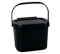 Addis - Cubo de Basura para residuos de Alimentos en la Cocina, para compostar, Uso Cotidiano, 4,5 litros, Color Negro, Modelo 518253