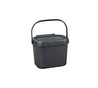 Addis - Cubo de Basura para residuos de Alimentos en la Cocina, para compostar, Uso Cotidiano, 4,5 litros, Color Plata Metalizado y Plata, Modelo 518251