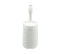 Addis Juego de escobilla de Inodoro de plástico Redondo de arpillera sintética con Sistema Interno de inyección de detergente, Color Blanco Limpio, Talla única