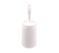 Addis Juego de escobilla de Inodoro Redonda de arpillera sintética con Sistema Interno de inyección de detergente, Crema, Lino calicó, Talla única