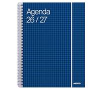 ADDITIO - Agenda escolar 2026-27 | Universal | Semana vista |De septiembre 2025 a julio 2026 | 16,5 x 21,5 cm | Goma elástica | Porta-bolígrafos | Adhesivos | Catalán | Azul