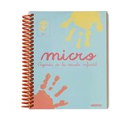 ADDITIO - Agenda infantil de 0 a 3 años | Micro | Día Página | No tiene caducidad I Tamaño 13,5 x 16,5 cm | Español | Papel ecológico | Espiral | Azul