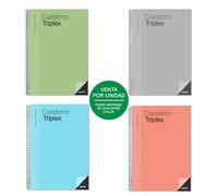 Additio cuaderno triplex para el profesorado espiral doble 144 página