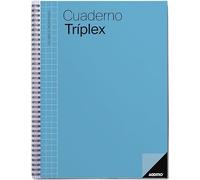 ADDITIO - Cuaderno Tríplex para el profesorado | Planificación mensual y semanal | Evaluación | Tutoría | Reuniones | Papel ecológico | Tamaño 22,5 x 31 cm | Español | Azul