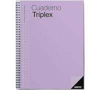 ADDITIO - Cuaderno Tríplex para el profesorado | Planificación mensual y semanal | Evaluación | Tutoría | Reuniones | Papel ecológico | Tamaño 22,5 x 31 cm | Español | Lila