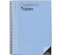 ADDITIO - Cuaderno Tríplex para el profesorado | Planificación mensual y semanal | Evaluación | Tutoría | Reuniones | Papel ecológico | Tamaño 22,5 x 31 cm | Español | Azul