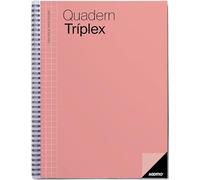 ADDITIO - Cuaderno Tríplex para el profesorado | Planificación mensual y semanal | Evaluación | Tutoría | Reuniones | Papel ecológico | Tamaño 22,5 x 31 cm | Catalán | Coral