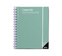 ADDITIO - La Agenda del Profesorado | Planificación trimestral | Semana vista | Evaluación | Tamaño 16,5 x 21,5 cm. | Catalán | Verde