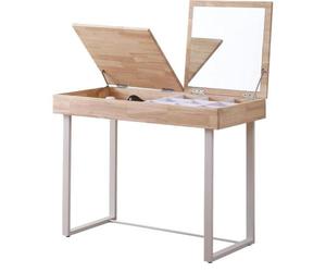 Adec Group Mesa / Tocador con Espejo - 100 x 50cm - Nordish /Blanco - Muebles y Electrodomesticos Contreras