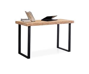 Adec Group Natural, Mesa de Estudio, Escritorio o Despacho, Mesa de Oficina, Color Roble Salvaje y Negro, Medidas: 120 cm (Largo) x 60 cm (Ancho) x 73 cm (Alto)