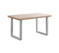 Adec Group Roma, Mesa de Comedor Extensible, Mesa 2 Tramos, Acabado en Roble y Blanco, Medidas: 140-180 - 220 cm (Largo) x 80 cm (Ancho) x 77 cm (Alto)