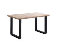 Adec Group Roma, Mesa de Comedor Extensible, Mesa 2 Tramos, Acabado en Roble y Negro, Medidas: 140-180 - 220 cm (Largo) x 80 cm (Ancho) x 77 cm (Alto)