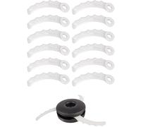 Adecuado para - MAKITA - 12 cuchillas de plástico, para desbrozadora Makita 198426-9 198383-1