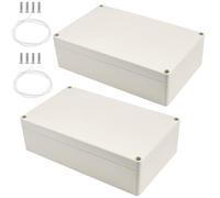 ADERTOS 2 PCS Caja Estanca Exterior Electrica 200x120x50mm Caja Conexiones Exterior IP65 Caja de Conexiones ABS Resistente al Agua Caja Empalmes Estanca para Electrica Conexiones Eléctricas - Blanco