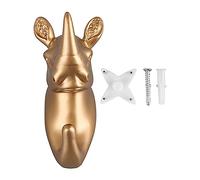 Adfaga Gancho de pared con forma de animal, ganchos decorativos para colgar para abrigos, toallas, almacenamiento de llaves, decoración del hogar, oficina, diseño de cabeza de anim (Rinoceronte
