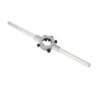 Adfaga Llave con mango de matriz de acero de aleación Soporte de llave de matriz redonda ajustable con agarre antideslizante para herramientas de roscado y trabajo con metales Cons