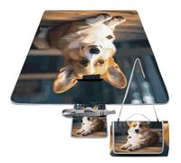 ADFGYERH Smart Corgi - Tapete plegable para exteriores, superficie impermeable, manta de viaje fácil de limpiar, para campamento en pastizales de primavera y verano