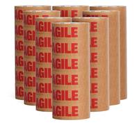 ADHES 48 Rodillos Cinta De Embalaje FráGil Papel Kraft 50 MM X 50 M Sella | Fá Cilmente Tus Paquetes Y Cajas Respetuosa Con El Medio Ambiente, ImpresióN De Cinta FráGil Kraft