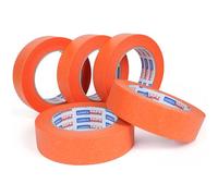 ADHES 5 Rollos NaranjaDe Cinta De Carrocero, Resistente A Los Rayos UV Y Al