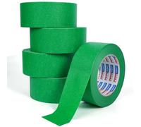 ADHES 5 Rollos Verde De Cinta De Carrocero 48MM X 50M, Resistente A Los Rayos UV Y Al Agua, Para Pintar Y Decorar Tanto Interiores Como Exteriores, Cinta De Pintores