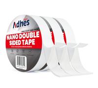 ADHES Cinta adhesiva Nano - 3 rollos cinta adhesiva de doble cara de 2 mm