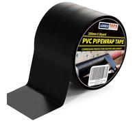 ADHES Cinta Americana Anticorrosión Cinta de Tubería de PVC, Cinta impermeable,Cinta aislante, 4 "X 36 yardas, negro