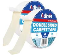 ADHES Cinta de Alfombra de Doble Cara Pesada, 50MM x 27M x 2 Rollo, Blanco