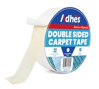 ADHES Cinta de Alfombra de Doble Cara Pesada, 50MM x 36M x 1 Rollo, Blanco