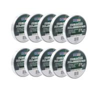 ADHES Cinta de aluminio Reforzada Con Tejido De Fibra De Vidrio cinta de al | de alta temperatura, Resiste de 80°C a 100°C, cinta reparación de aluminio para calentadores y estufas,20MM X 50M, 10 Rollos