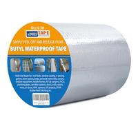 ADHES Cinta de Butilo Impermeable autoadhesiva, 15CM x 5M, 47 mil de | Espesor cinta aluminio adhesiva para fugas de techo, reparación de grietas, ruptura de tuberías