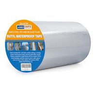 ADHES Cinta de Butilo Impermeable autoadhesiva, 20CM x 5M, 47 mil de | Espesor cinta aluminio adhesiva para fugas de techo, reparación de grietas, ruptura de tuberías