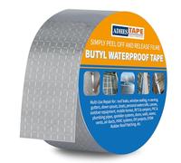 ADHES Cinta de butilo para sellar, plateada, lámina de aluminio, cinta de