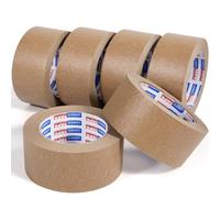 ADHES Cinta de embalaje de papel kraft Biológico Cinta adhesiva | para paquetes y cajas reciclable ecológico marrón 50mm x 50m