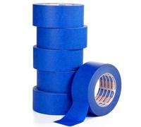 ADHES Cinta de Pintor, 50mm x 55m x 6rollos cinta adhesiva azul cinta