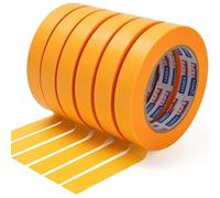 ADHES Cinta de Pintor Anti - UV 15 días, 18 mm x 55 m x 6 rollos Cinta Carrocero Enmascarar Paredes de Precisión Cinta Adhesiva no Deja Residuos para Pintar y Decorar