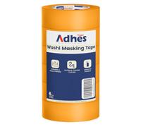 ADHES Cinta de Pintor Anti - UV 15 días, 36 mm x 55 m x 6 rollos Cinta Carrocero Enmascarar Paredes de Precisión Cinta Adhesiva no Deja Residuos para Pintar y Decorar