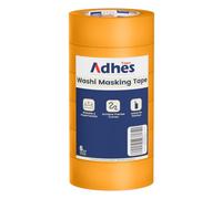 ADHES Cinta de Pintor Anti - UV 15 días, 38 mm x 55 m x 6 rollos Cinta Carrocero Enmascarar Paredes de Precisión Cinta Adhesiva no Deja Residuos para Pintar y Decorar