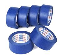 ADHES Cinta de pintor Cinta de carrocero Cintas de Enmascarar para Pintura artes, azul, Resistencia a los rayos ultravioleta，50mm x 50m, 6rollos